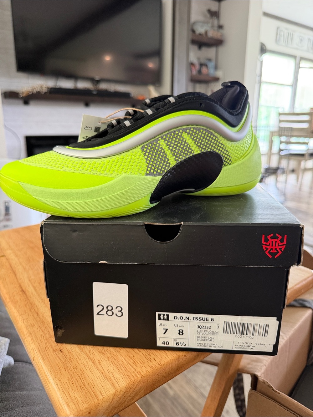 adidas Men’s Issue 6 Neon Green and Black Athletic Shoes